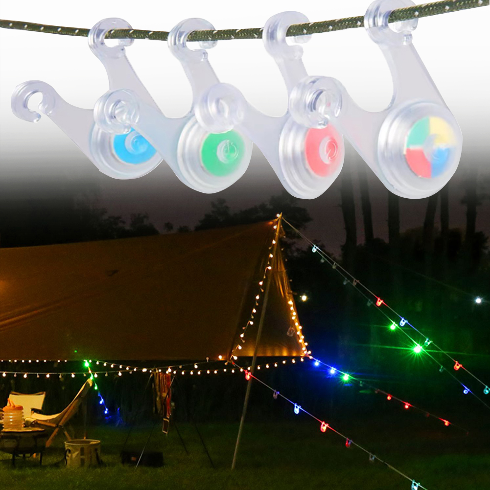 Cheap Goat Tents 5Pcs Waterproof LED Tent String Rope Guard Hanging Lights Mini Flashlight Outdoor Camping Warning Safety Lamp Random Color   